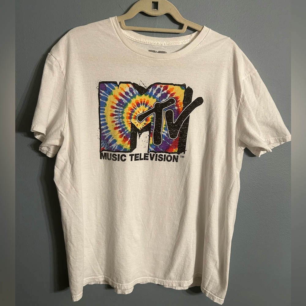XL White MTV T-Shirt EUC